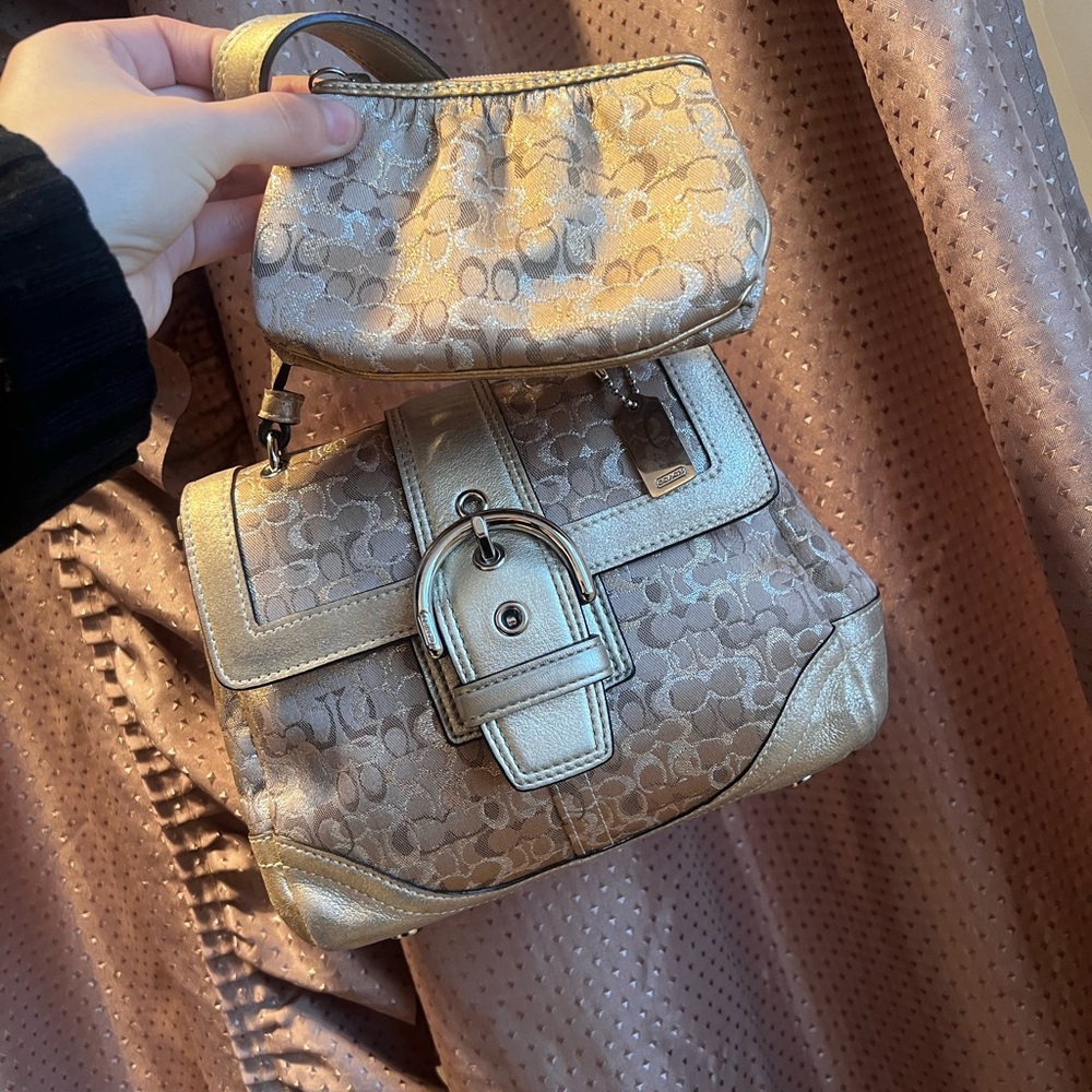 Coach Gold Women's Bag Set LIMITED EDITION
